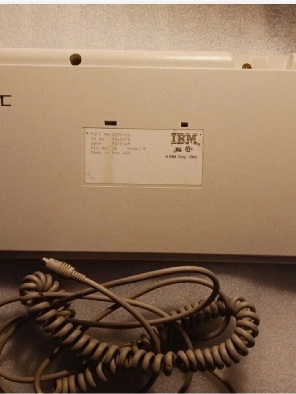 Vintage IBM model M Beige Full-Size Coiled Cable Mechanical Keyboard